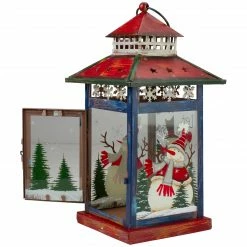 Northlight Red, White And Black Snowman “Let It Snow” Christmas Lantern 12.75” -Northlight Shop northlight lk27672 2 89182.1663947185