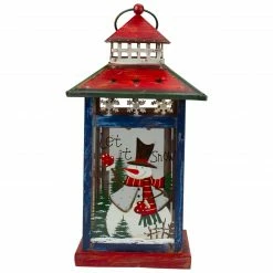 Northlight Red, White And Black Snowman “Let It Snow” Christmas Lantern 12.75” -Northlight Shop northlight lk27672 3updated 00320.1665610429