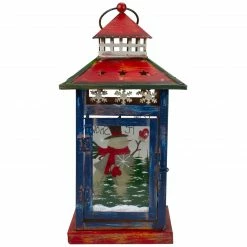 Northlight Red, White And Black Snowman “Let It Snow” Christmas Lantern 12.75” -Northlight Shop northlight lk27672 updated 10565.1665610429