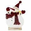 Northlight 12" Glossy Snowman In Red Scarf And Mittens Christmas Decoration