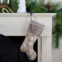 Northlight 20" Brown Reindeer Christmas Stocking With Faux Fur Cuff -Northlight Shop northlight lt90709 5 21524.1665087478