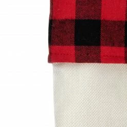 Northlight 20" Cream White, Red, And Black Buffalo Plaid Tree Christmas Stocking -Northlight Shop northlight lt90713 2 sample 47011.1600996804