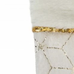 Northlight 20" Cream And Gold Faux Fur Geometric Pattern Christmas Stocking -Northlight Shop northlight lt90721 2 sample 43260.1664380282
