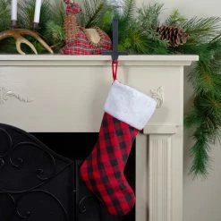 Northlight 20" Red And Black Buffalo Plaid Christmas Stocking With Faux Fur Cuff -Northlight Shop northlight lt90734 5 53392.1600996803