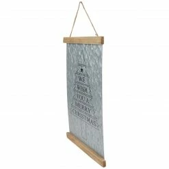 Northlight 16" We Wish You A Merry Christmas Galvanized Sheet Metal Hanging Wall Sign -Northlight Shop northlight mu90981 2 sample 34624.1618414095