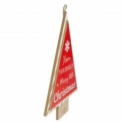 Northlight 16” Red And White Merry Little Christmas Tree Wooden Hanging Wall Sign -Northlight Shop northlight mu90988 2updated 67841.1607569036