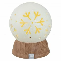 Northlight 6.5" Lighted White And Brown Globe With Snowflakes -Northlight Shop northlight mw20x1217 1 56125.1603850966