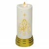 Northlight 9" Gold And White Nativity Scene Flameless Candle