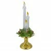 Northlight 14.5" Lighted Water Candle On A Gold Base With Berries