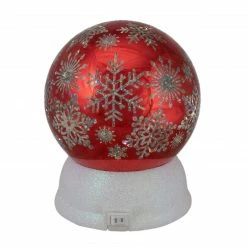 Northlight 6.5" LED Lighted Shiny Red Snowflake Water Globe Tabletop Decoration -Northlight Shop northlight mw90998 2 sample 19239.1665260251