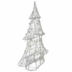 Northlight 15.25" LED Lighted B/O Silver Wire And Bead Christmas Tree - Warm White Lights -Northlight Shop northlight my89433 2 sample 25098.1603937311