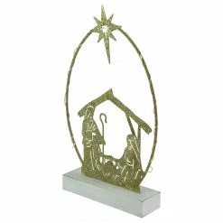 Northlight 14" LED Lighted Golden Glitter Holy Family Nativity Scene Christmas Decoration -Northlight Shop northlight nj92459 3 42440.1664901056