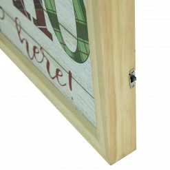 Northlight 19.75" LED Lighted Plaid 'Ho Ho Ho' Wooden Christmas Wall Sign -Northlight Shop northlight nj92464 3 99352.1661885818