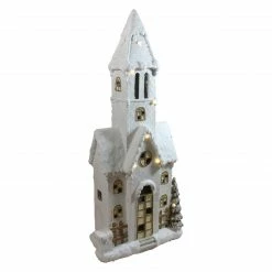 Northlight 48.5" White LED Lighted Musical Snowy Church Christmas Tabletop Decor -Northlight Shop northlight nl01186 3 76084.1600478514