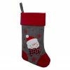 Northlight 19" Gray And Red Embroidered Snowman Christmas Stocking