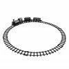 Northlight 9-Piece Battery Operated Black And Silver Lighted & Animated Classic Train Set With Sound