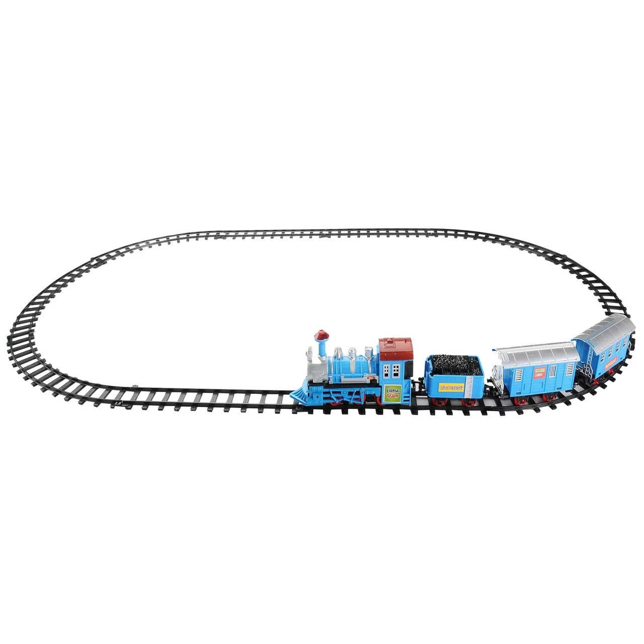 Northlight 14-Piece Blue Lighted And Animated Classic Cartoon Train Set With Sound 2 Northlight 14-Piece Blue Lighted And Animated Classic Cartoon Train Set With Sound - Image 2