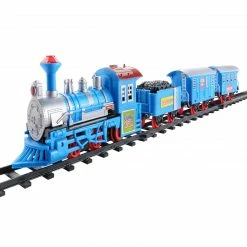 Northlight 14-Piece Blue Lighted And Animated Classic Cartoon Train Set With Sound