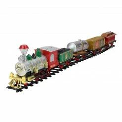 Northlight 17-Piece Battery Operated Lighted And Animated Christmas Express Train Set With Sound