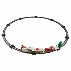 Northlight 31pc Battery Operated Lighted And Animated Christmas Tree Train Set With Sound