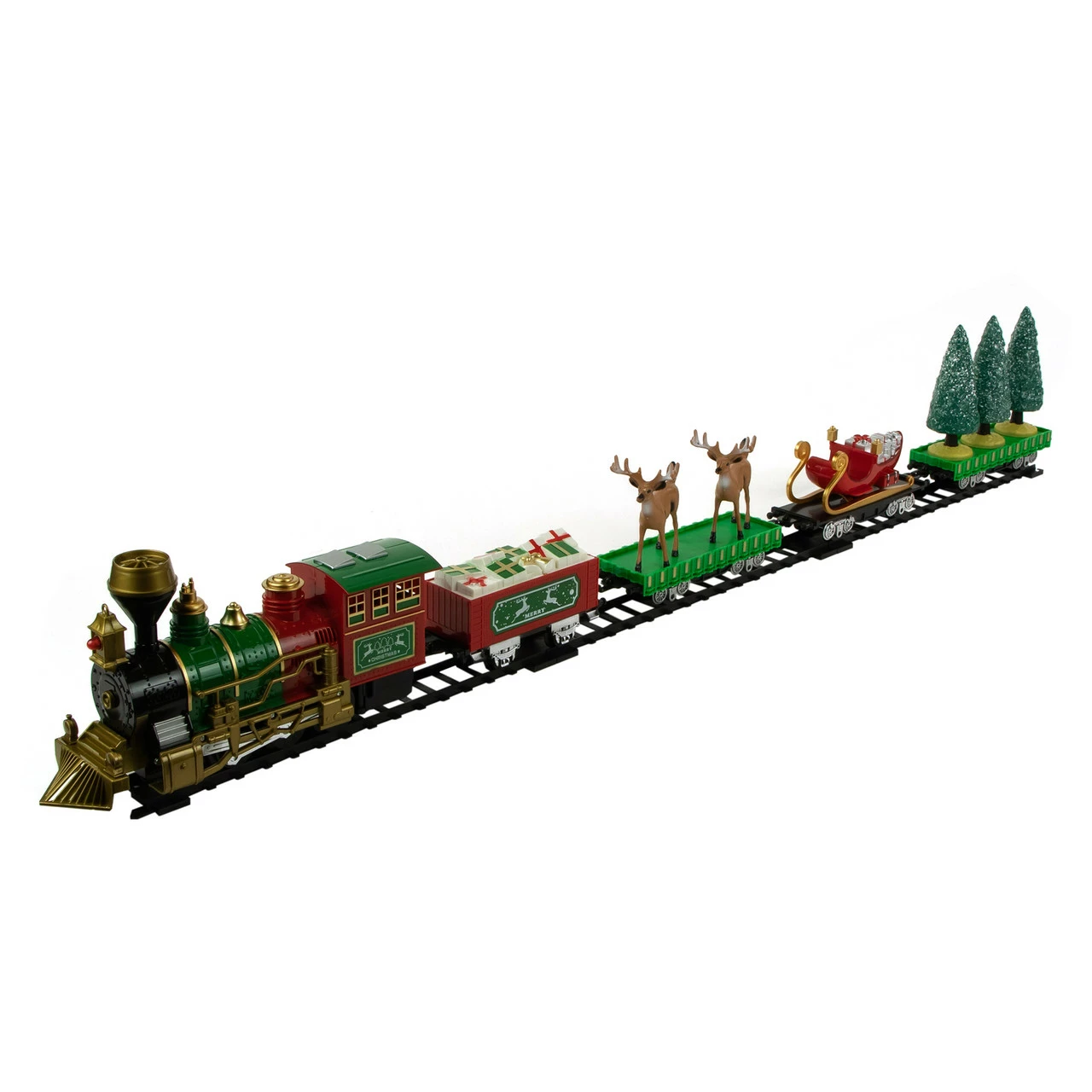 Northlight 22pc Battery Operated Lighted And Animated Christmas Train Set With Working Smokestack 2 Northlight 22pc Battery Operated Lighted And Animated Christmas Train Set With Working Smokestack - Image 2
