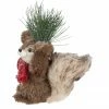 Northlight 7" Standing Squirrel With Pine Sprig And Red Scarf Tabletop Christmas Figurine