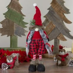 Northlight 17" Red And Black Buffalo Plaid Girl Gnome Christmas Figure -Northlight Shop northlight ns88249 5 98400.1664292930