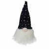 Northlight 10" LED Lighted Black And White Polka Dot Knit Gnome Christmas Figure