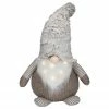 Northlight 23.5" LED Lighted Brown And White Knit Gnome Christmas Figure