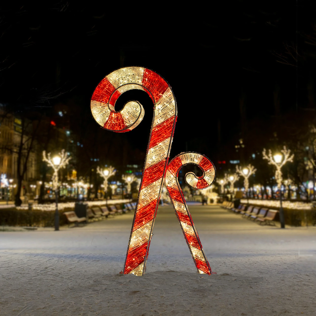 Northlight 6ft Lighted Commercial Grade LED Candy Canes Christmas Display Decoration 2 Northlight 6ft Lighted Commercial Grade LED Candy Canes Christmas Display Decoration - Image 2