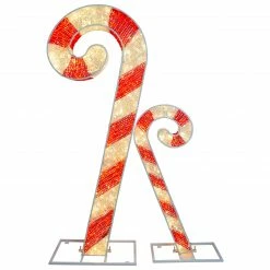 Northlight 6ft Lighted Commercial Grade LED Candy Canes Christmas Display Decoration