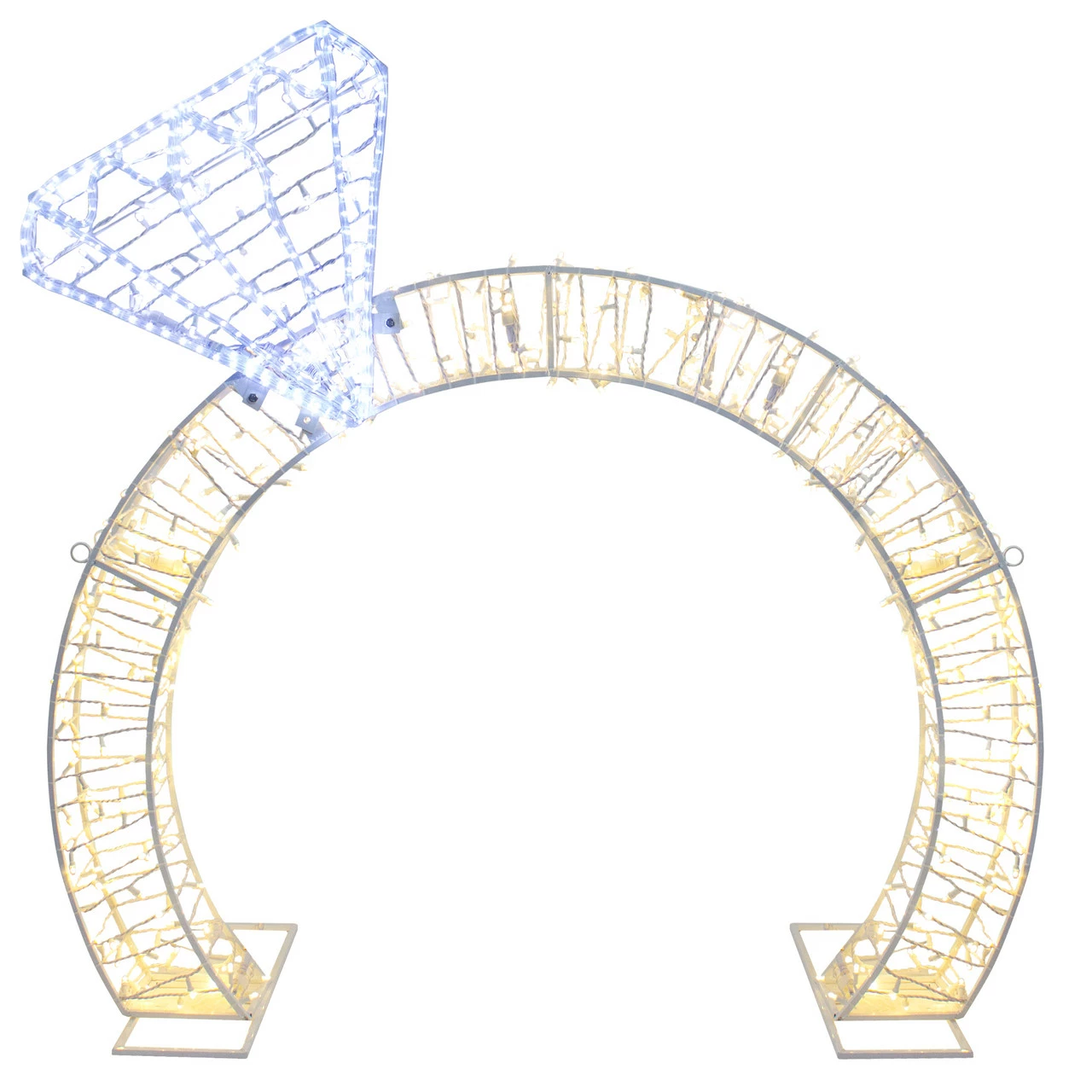 Northlight 5ft Lighted Commercial Grade LED Diamond Ring Outdoor Display Decoration 3 Northlight 5ft Lighted Commercial Grade LED Diamond Ring Outdoor Display Decoration - Image 3