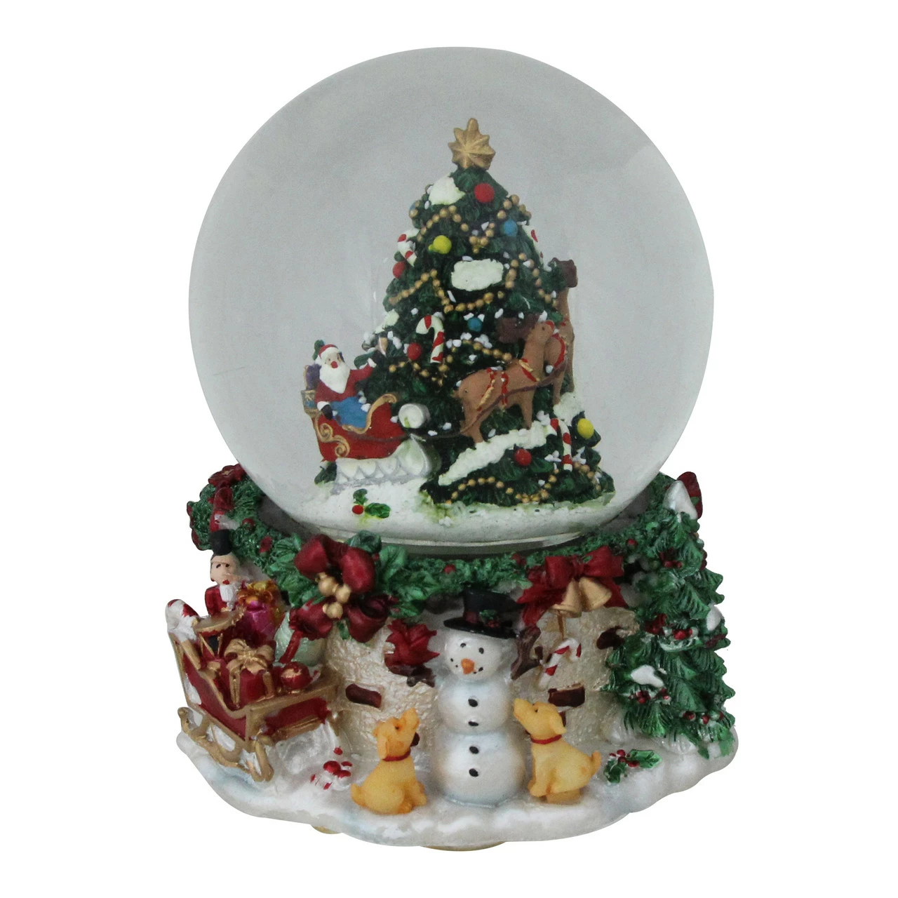 Northlight 6.75" Christmas Tree And Santa Claus Musical Snow Globe 1 Northlight 6.75" Christmas Tree And Santa Claus Musical Snow Globe
