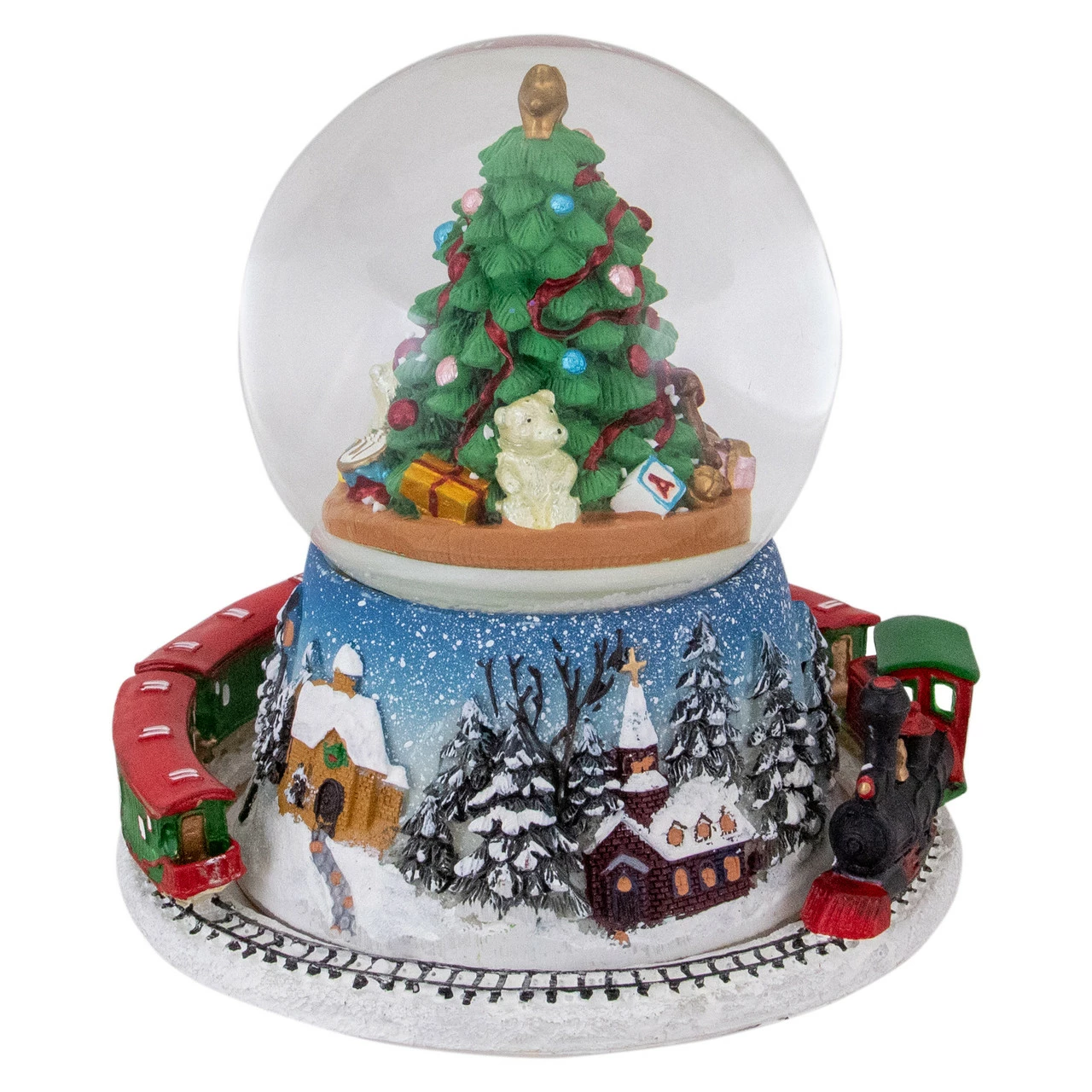 Northlight 6.25" Rotating Train And Christmas Tree Musical Animated Snow Globe 5 Northlight 6.25" Rotating Train And Christmas Tree Musical Animated Snow Globe - Image 5