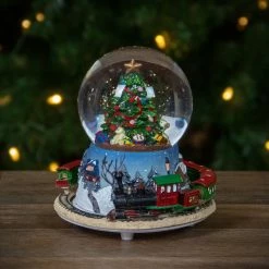Northlight 6.25" Rotating Train And Christmas Tree Musical Animated Snow Globe 7 Northlight 6.25" Rotating Train And Christmas Tree Musical Animated Snow Globe -Northlight Shop northlight pm02740 styled 17162.1665610742