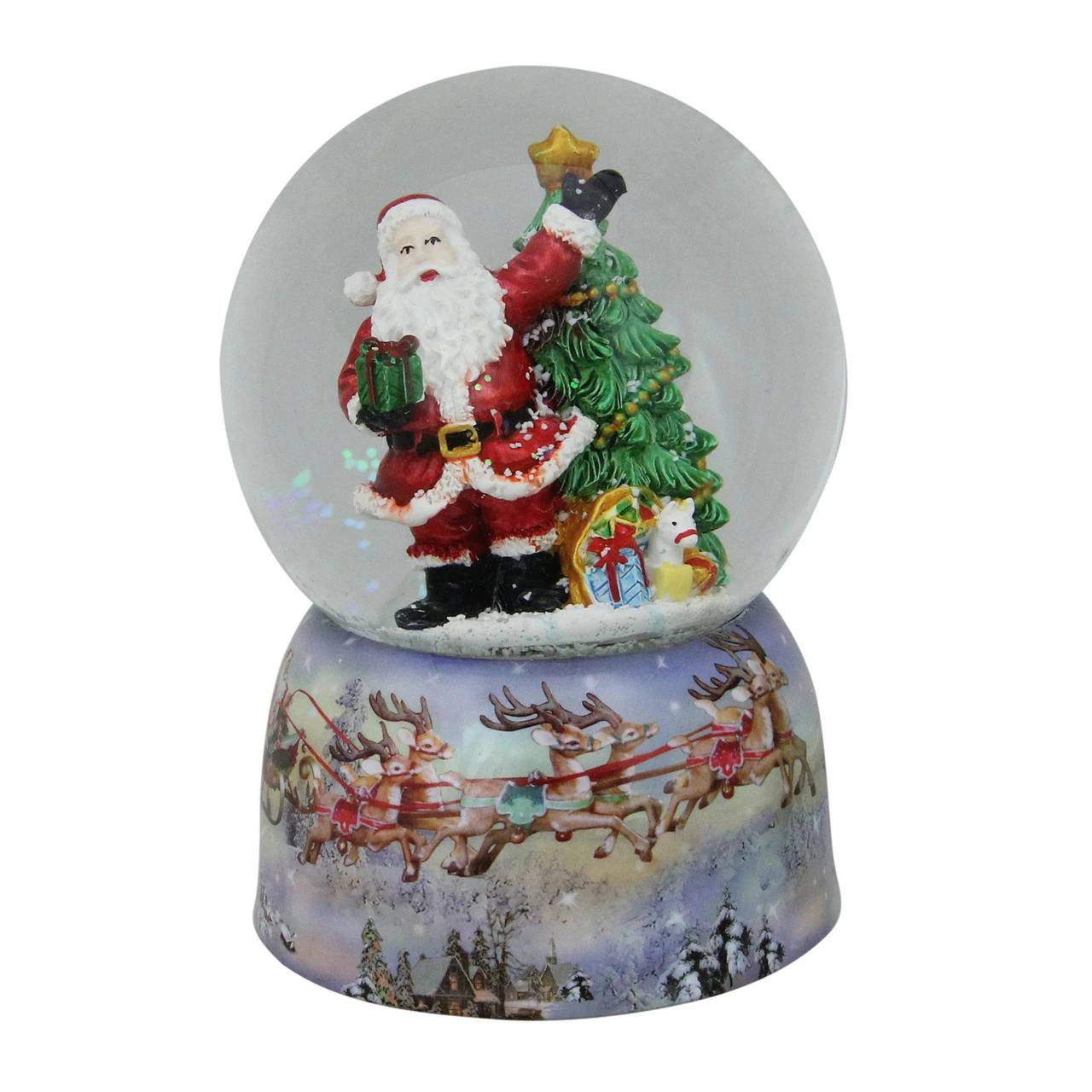 Northlight 6" Waving Santa Claus Delivering Presents Musical Snow Globe 1 Northlight 6" Waving Santa Claus Delivering Presents Musical Snow Globe