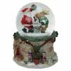 Northlight 5.75" Musical LED Lighted Santa And Reindeer Christmas Snow Globe