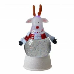 Northlight 8" LED Lighted Reindeer Christmas Snow Globe