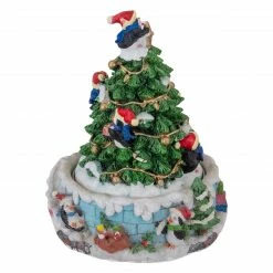 Northlight 6.5" Penguins And Christmas Tree Rotating Music Box -Northlight Shop northlight pm85844 2 71215.1664811130