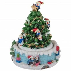 Northlight 6.5" Penguins And Christmas Tree Rotating Music Box -Northlight Shop northlight pm85844 3 20522.1664811130