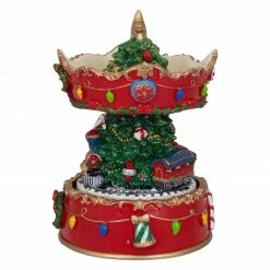 Northlight 6" Red And Gold Musical Santa On Train Christmas Carousel Music Box -Northlight Shop northlight pm90233 3 69317.1602899524