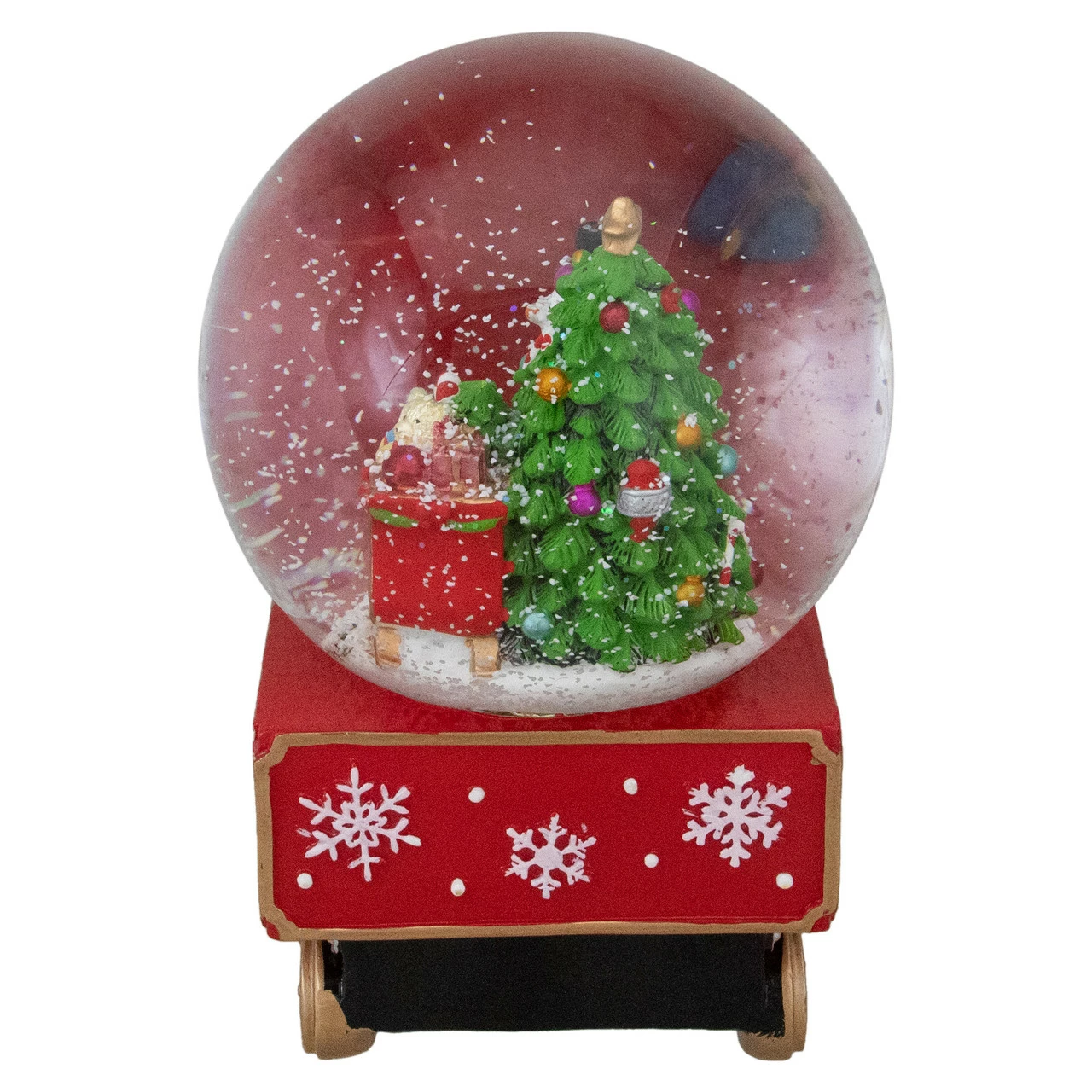 Northlight 8.5" Green And Red Christmas Train Snow Globe 4 Northlight 8.5" Green And Red Christmas Train Snow Globe - Image 4