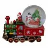 Northlight 8.5" Green And Red Christmas Train Snow Globe