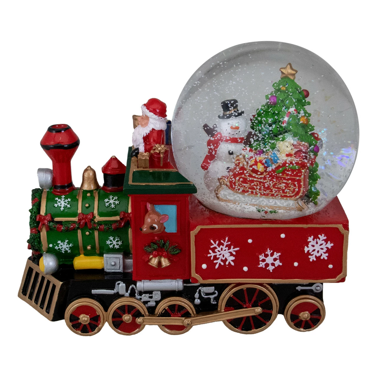Northlight 8.5" Green And Red Christmas Train Snow Globe 1 Northlight 8.5" Green And Red Christmas Train Snow Globe