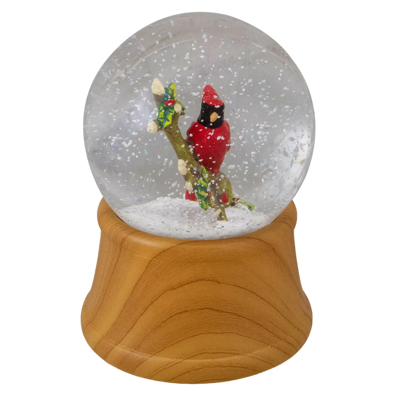 Northlight 5.5" Red Cardinal On Branch Christmas Snow Globe 2 Northlight 5.5" Red Cardinal On Branch Christmas Snow Globe - Image 2