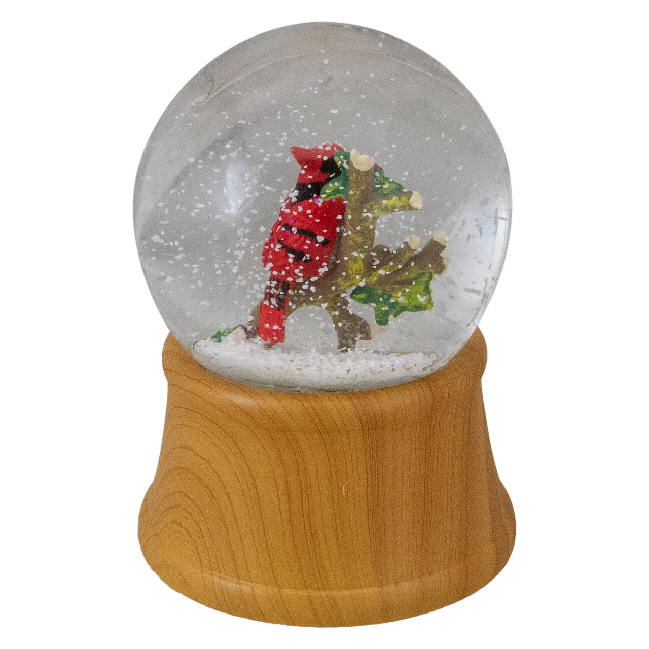Northlight 5.5" Red Cardinal On Branch Christmas Snow Globe 4 Northlight 5.5" Red Cardinal On Branch Christmas Snow Globe - Image 4