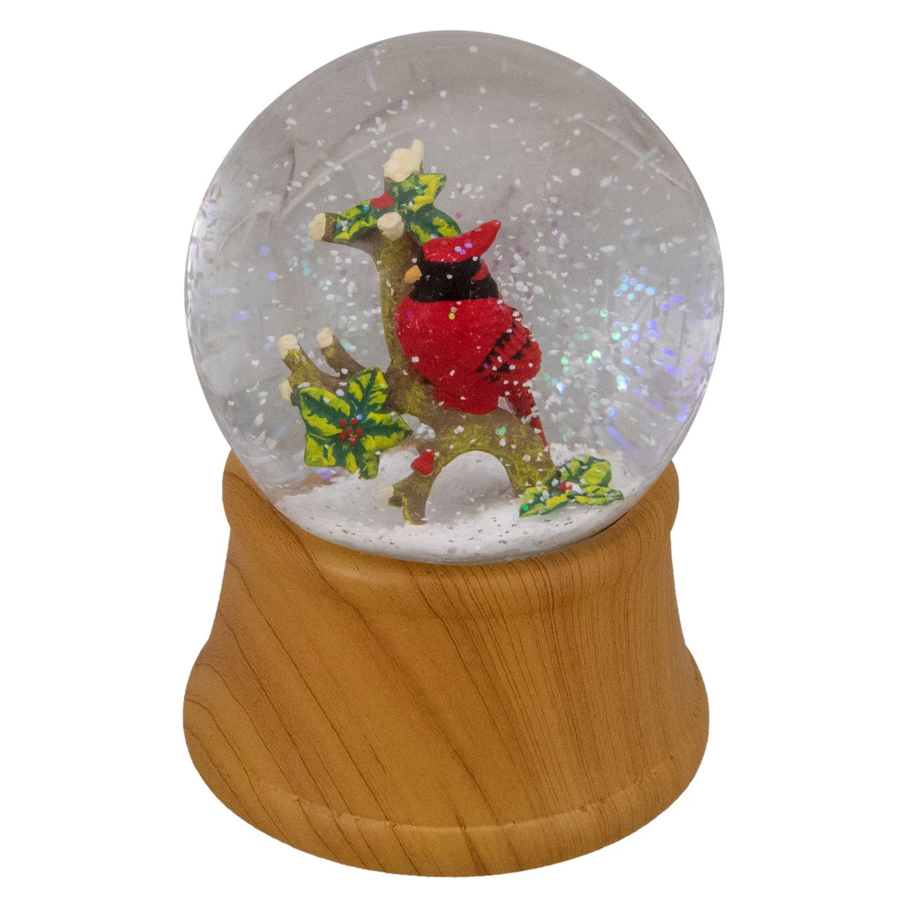Northlight 5.5" Red Cardinal On Branch Christmas Snow Globe 1 Northlight 5.5" Red Cardinal On Branch Christmas Snow Globe