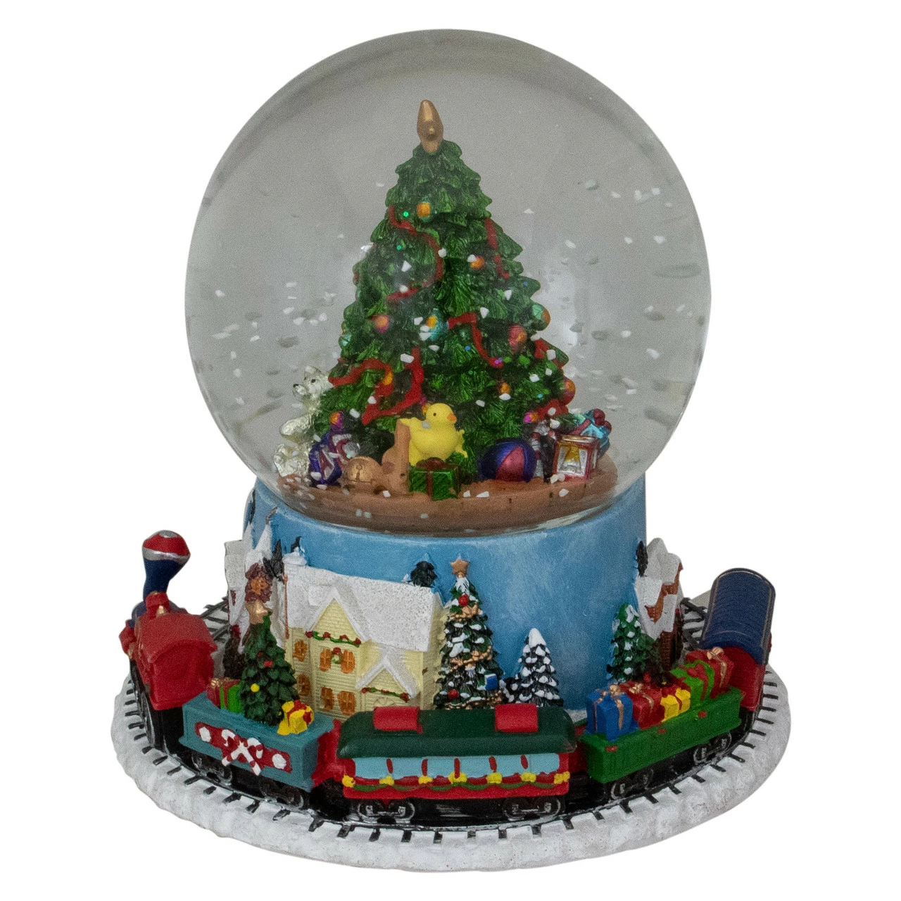 Northlight 7" Christmas Tree Village Train Musical Snow Globe 2 Northlight 7" Christmas Tree Village Train Musical Snow Globe - Image 2