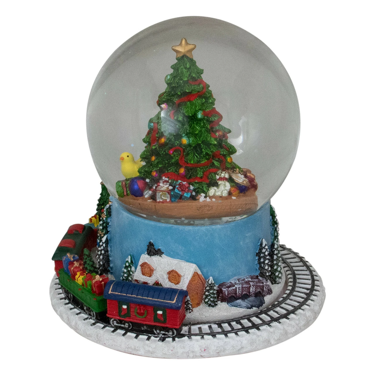 Northlight 7" Christmas Tree Village Train Musical Snow Globe 3 Northlight 7" Christmas Tree Village Train Musical Snow Globe - Image 3