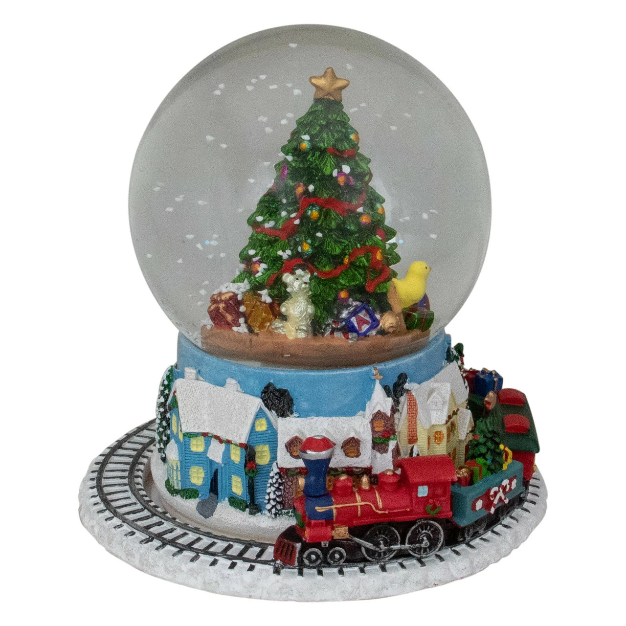 Northlight 7" Christmas Tree Village Train Musical Snow Globe 1 Northlight 7" Christmas Tree Village Train Musical Snow Globe